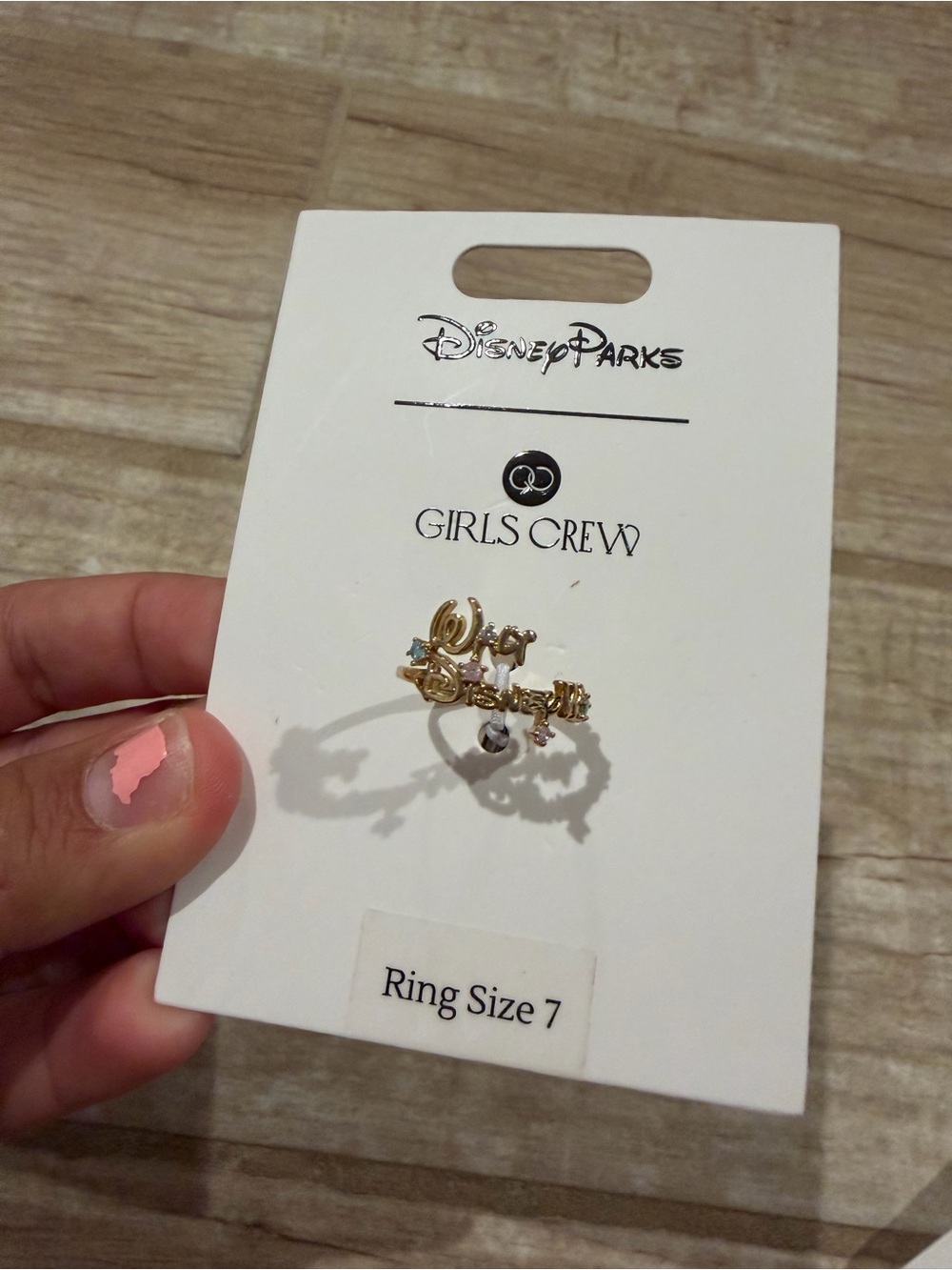 Disney Girls Crew Gold 'Walt Disney ' Ring - Size 7